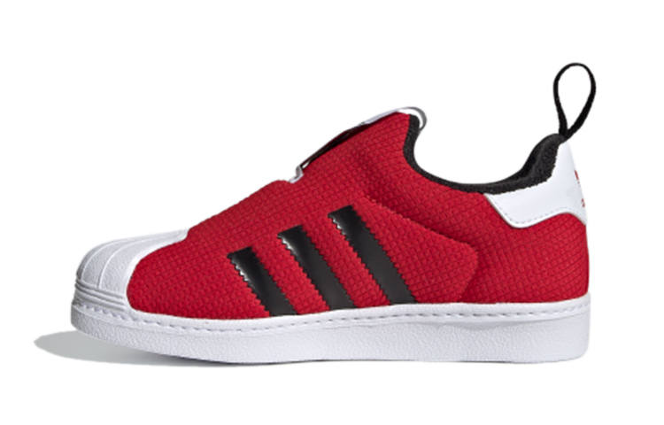 Adidas Originals SUPERSTAR 360 Abrasion Resistant Low top Kids' Skateboarding Shoes Red Children Aged 3 7 Years Old