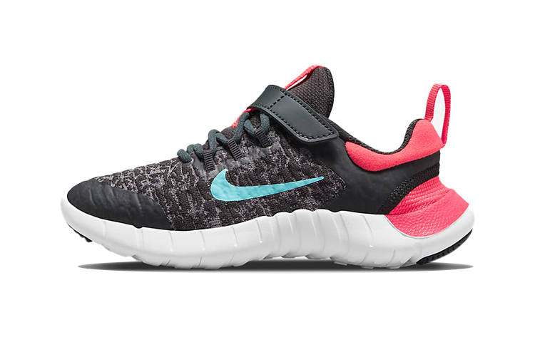 Nike Nike Free RN Low top Kids' Running Shoes Black Gray Pink Recyclable Material Children Aged 3 7 Years Old