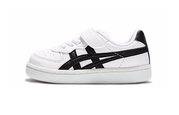 Onitsuka Tiger GSM Round Tip Low top Toddler Shoes White Black Infant And Toddler