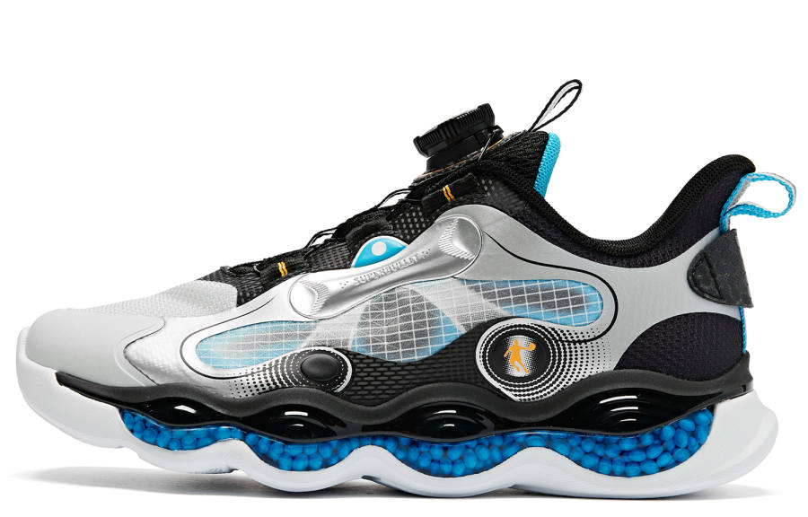 QIAODAN Low top Running Shoes Black Blue Teenagers