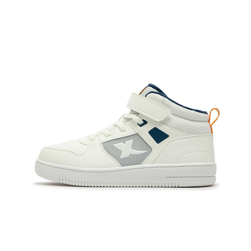 XTEP Slip Resistant Abrasion Resistant Children's Cotton Shoes Sail White Ice Cold Gray Night Blue Kids'