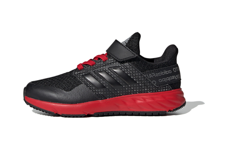 Adidas Adidas Fortafaito El K Slip Resistant Slip Resistant Low top Kids' Running Shoes Black Red Children Aged 3 7 Years Old