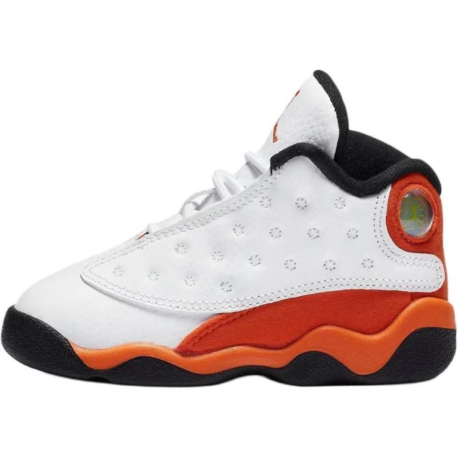 Jordan Jordan Air Jordan 13 Anti Kick Cushioning Anti Kick Cushioning Mid top Toddler Shoes White Orange Infant And Toddler