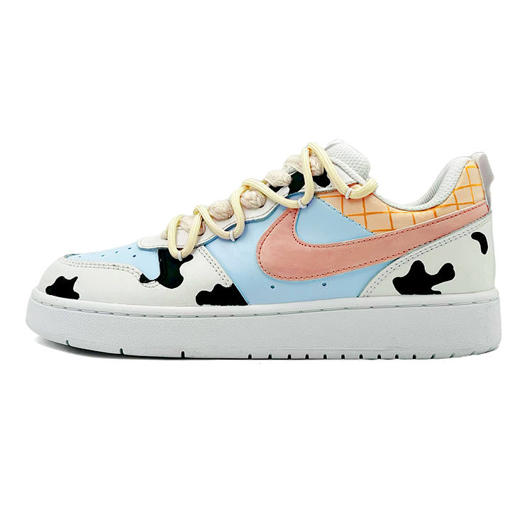 Nike Nike Court Borough Leather Low top Kids' Skateboarding Shoes Sky Blue Teenagers