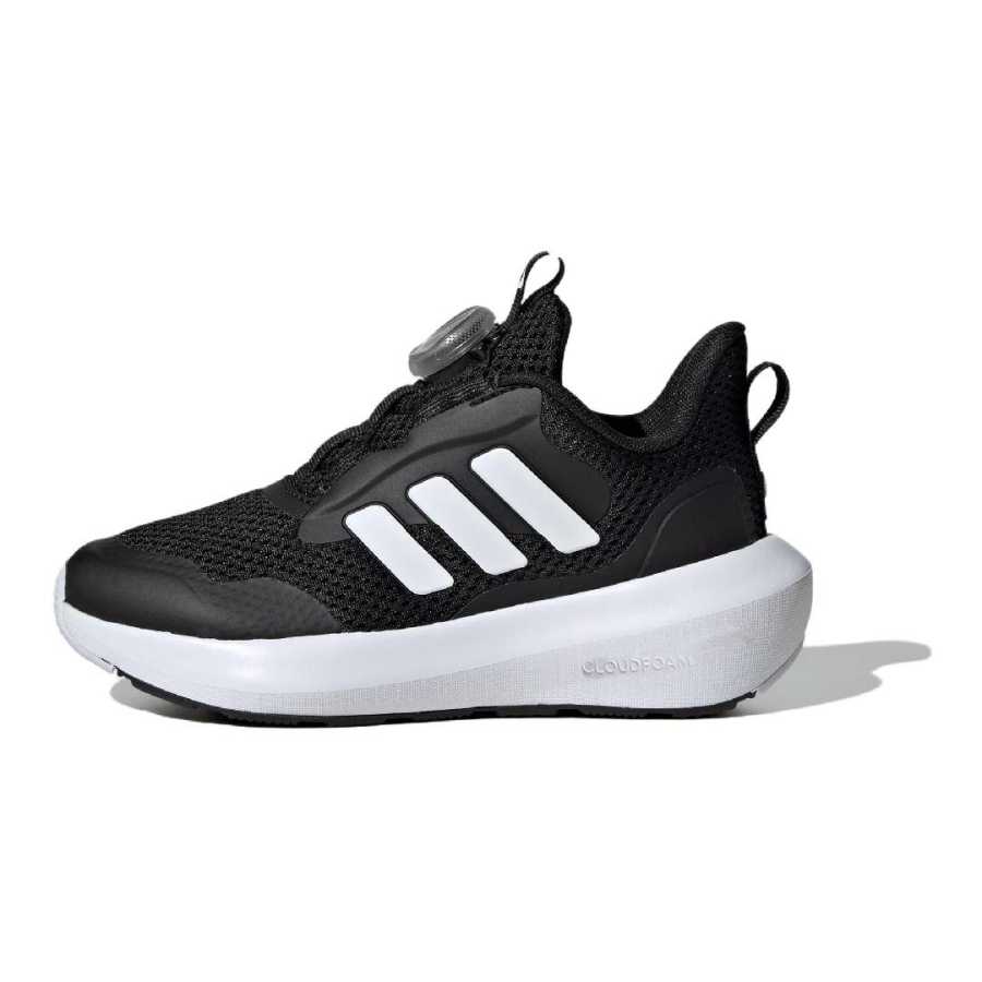 Adidas Adidas FORTARUN 3.0 Knob Abrasion Resistant Low top Kids Lifestyle Shoes Black White Kids'