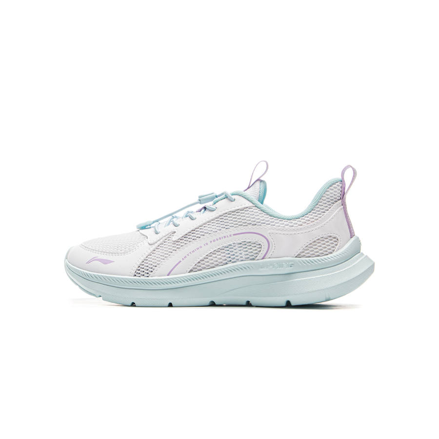 Li-Ning YOUNG Li Ning YOUNG Running Cushioning Rebound Low top Running Shoes Standard White/Condensed Purple Teenagers