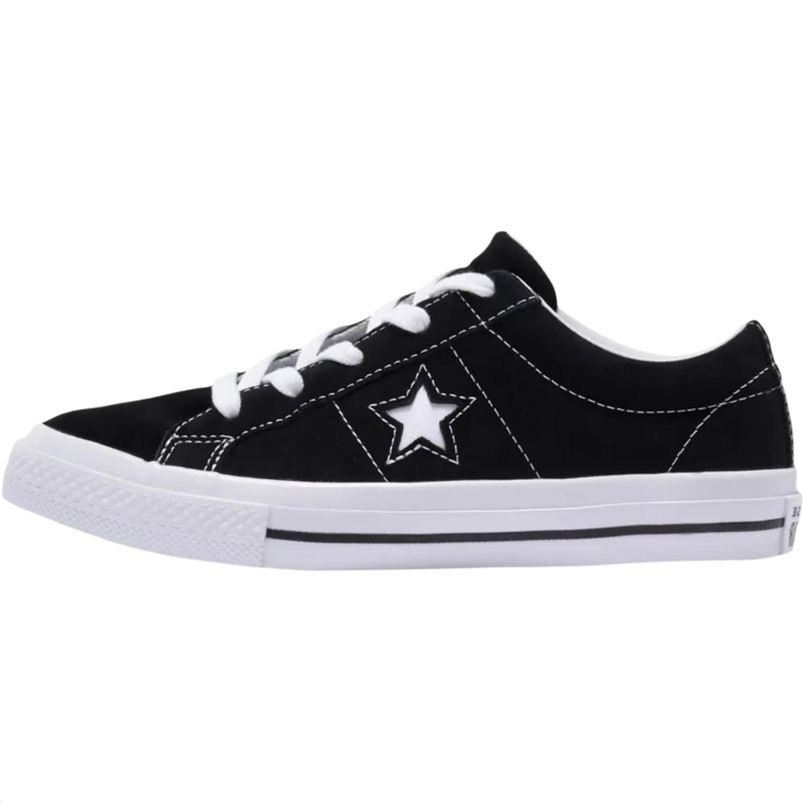 Converse ONE STAR Abrasion Resistant Abrasion Resistant Low top Kids' Skateboarding Shoes Black Teenagers