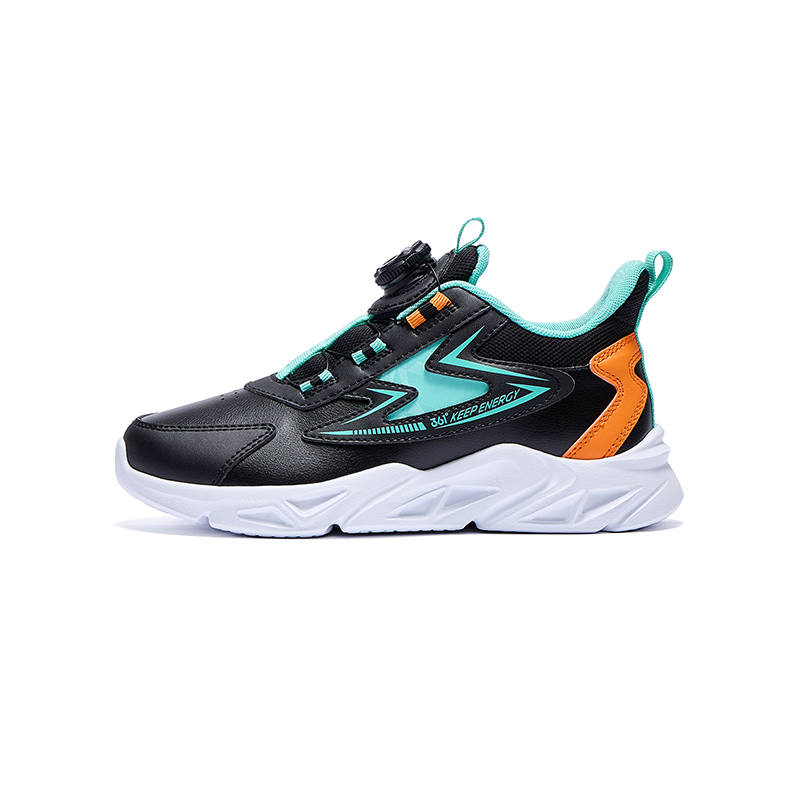 361°KIDS Synthetic Leather Low top Running Shoes Black Green Unisex
