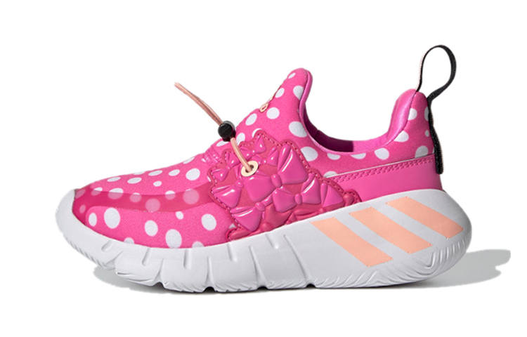 Adidas Adidas Rapidazen Polka Dot Fashion Abrasion Resistant Low top Kids' Running Shoes Rose Red Children Aged 3 7 Years Old