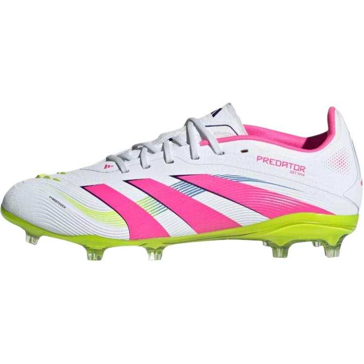 Adidas Adidas PREDATOR ELITE Slip Resistant Abrasion Resistant Low top Kids' Soccer Shoes White Pink Kids'
