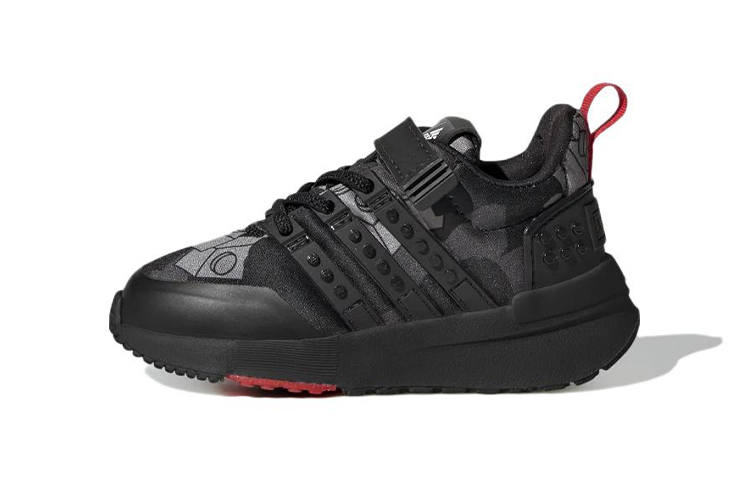 Adidas LEGO x Adidas Racer Tr 21 Classic And Versatile Slip Resistant Abrasion Resistant Low top Toddler Shoes Black