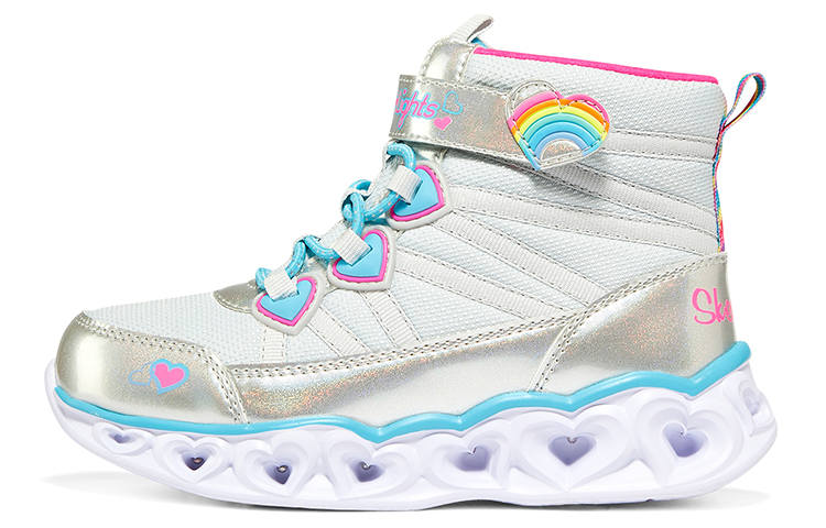 Skechers Abrasion Resistant And Anti Kick Kids Lifestyle Shoes Silver Teenagers