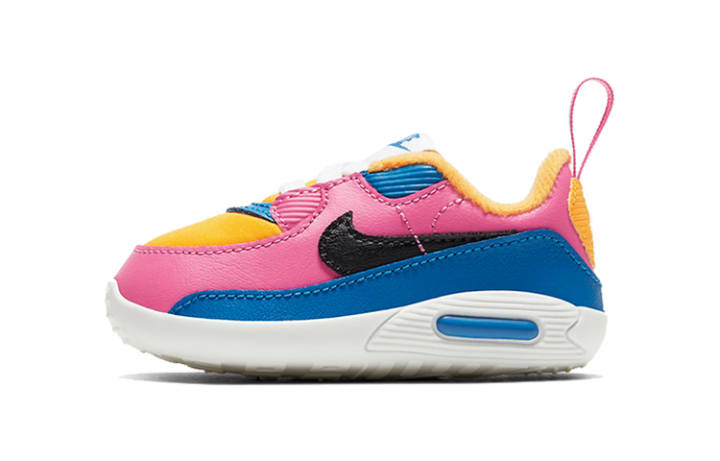 Nike Nike Air Max 90 Crib Comfortable And Breathable Low top Toddler Shoes Blue Pink Infant And Toddler
