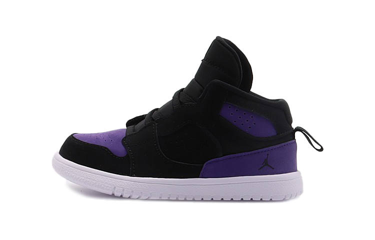 Jordan Jordan Access Air Basketball Shoes Slip Resistant Cushioning Abrasion Resistant Mid top Toddler Shoes Black Purple