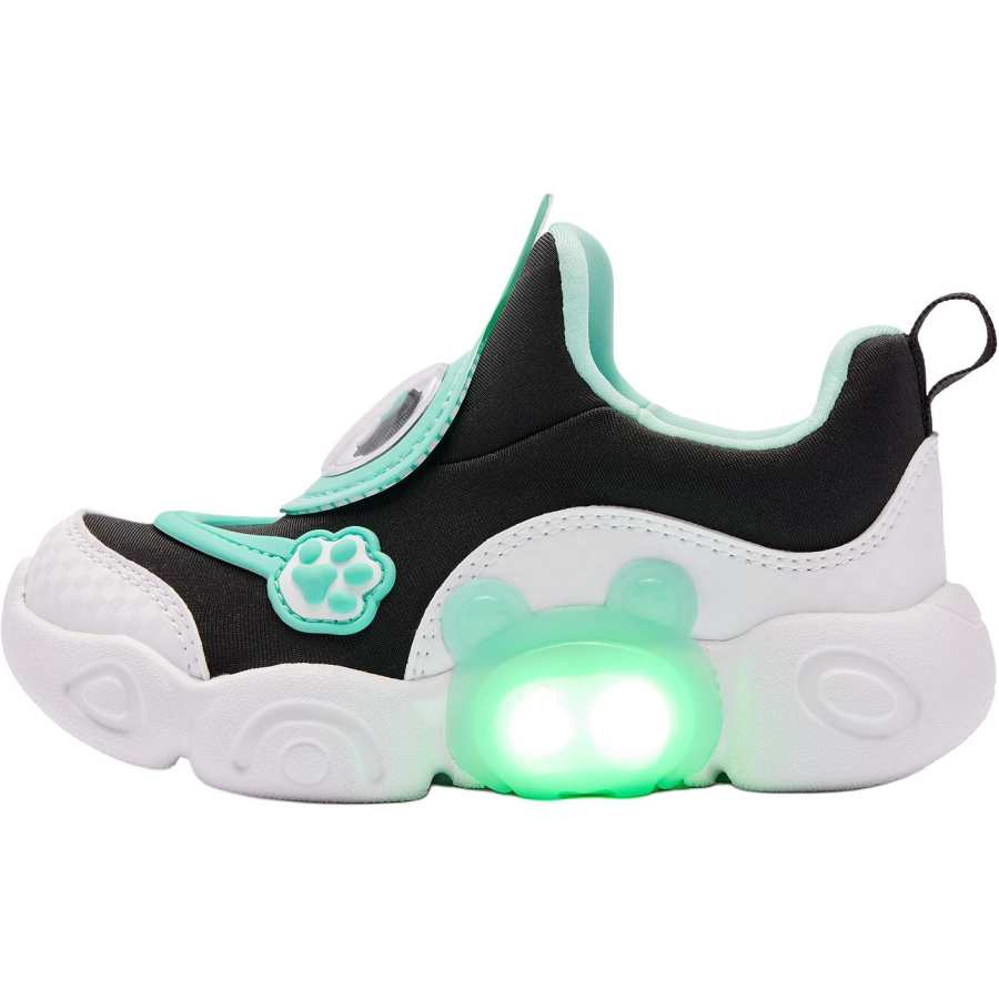 QIAODAN Slip Resistant Abrasion Resistant Low top Toddler Shoes White Black Infant And Toddler