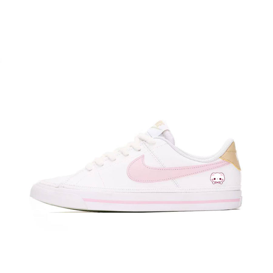 Nike Nike Court Legacy Leather Kids' Skateboarding Shoes White Pink Teenagers