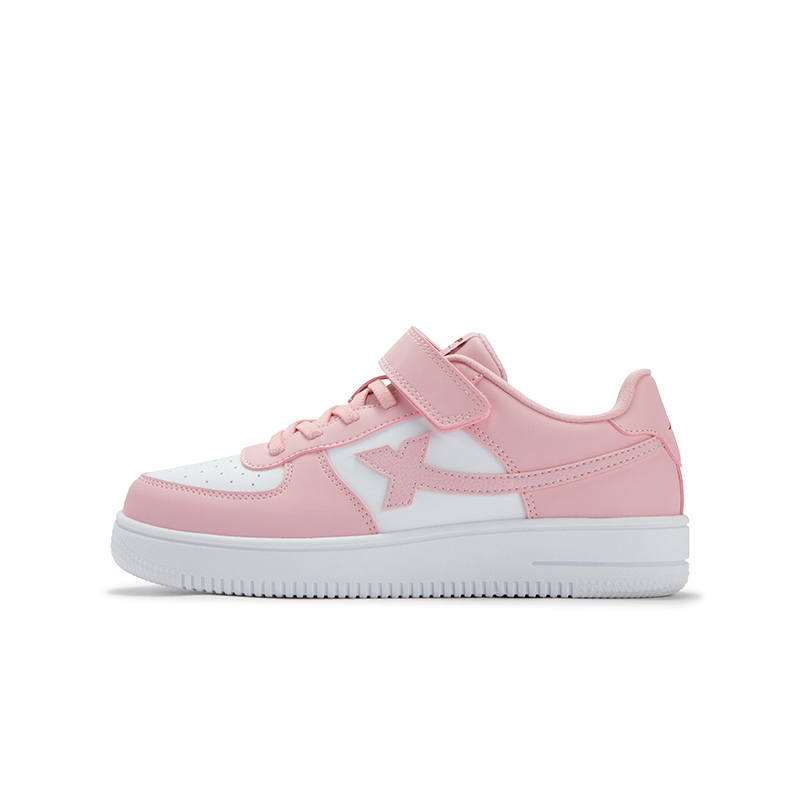 XTEP Synthetic Leather Low top Skateboard Shoes Tiger Pink Vintage Pink 27 41 Unisex