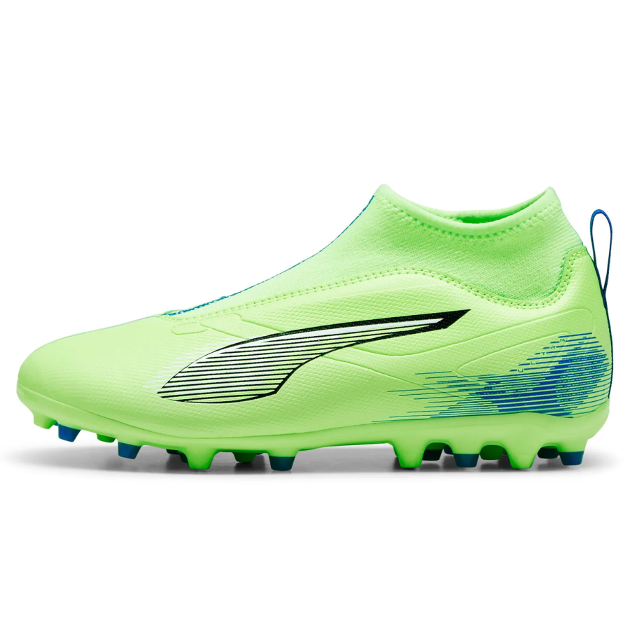 PUMA Ultra 5 Match Abrasion Resistant Abrasion Resistant Mid top Kids' Soccer Shoes Green