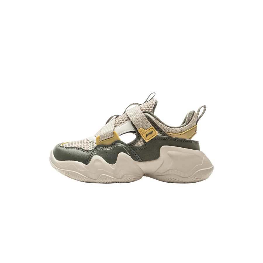 Li-Ning YOUNG Li Ning YOUNG Sports Life Collection Synthetic Leather Low top Kids' Training Shoes Tea Green Coast Gray Kids'