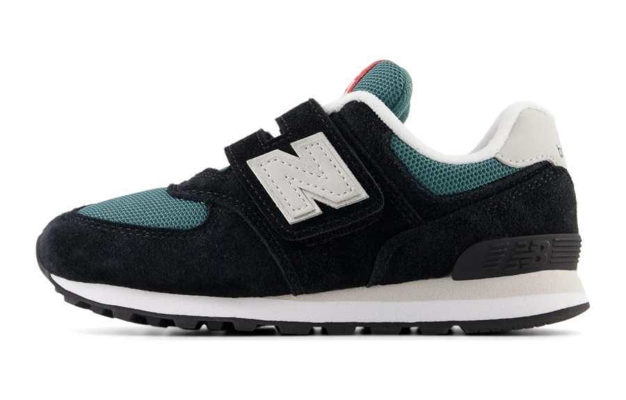 New Balance New Balance NB 574 Cushioning, Wear Resistant Low top Kids' Running Shoes Black Green Kids'