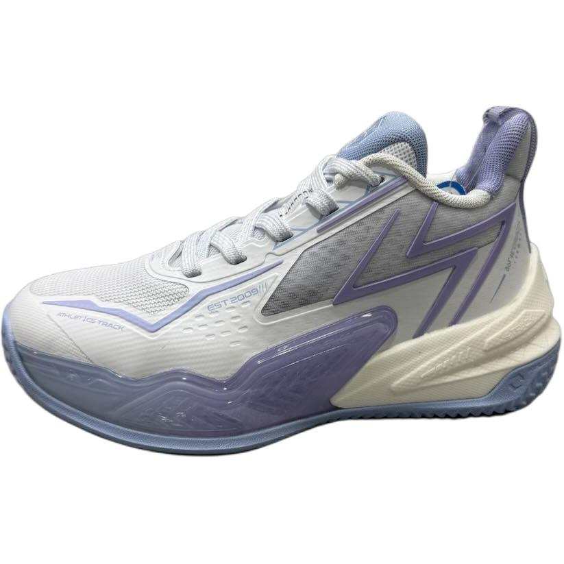 361°KIDS Synthetic Leather, Textile Low top Basketball Shoes 361 Degrees White/Soft Purple Unisex