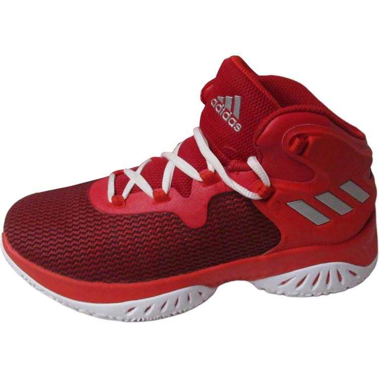 Adidas Adidas Slip Resistant Abrasion Resistant Mid top Children's Basketball Shoes Red Kids'