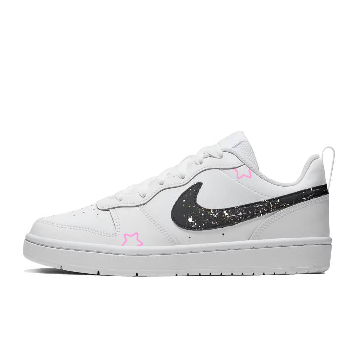 Nike Nike Court Borough Starry Shooting Stars Leather Cushioning Slip Resistant Abrasion Resistant