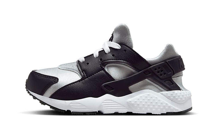 Nike Nike Huarache Run Huarache Run Wallace Vintage Slip Resistant Abrasion Resistant Low top Kids' Running Shoes Gray Black