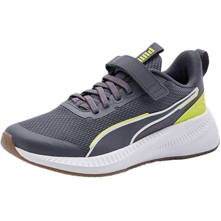 PUMA Flyer Lite 3 Breathable Abrasion Resistant Lightweight Cushioning Low top Kids' Running Shoes Gray Teenagers