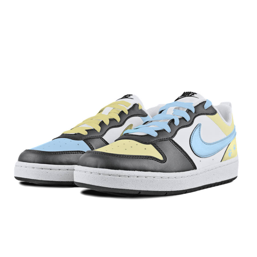 Nike Nike Court Borough Slip Resistant Abrasion Resistant Low top Kids' Skateboarding Shoes White Teenagers