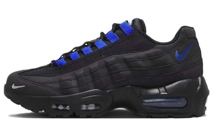 Nike Nike Air Max 95 Cushioning Abrasion Resistant Low top Sports Casual Shoes Black Blue Unisex