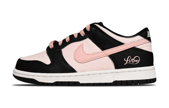 Nike Nike Dunk 'Black' Low top Kids' Skateboarding Shoes Black Pink Teenagers