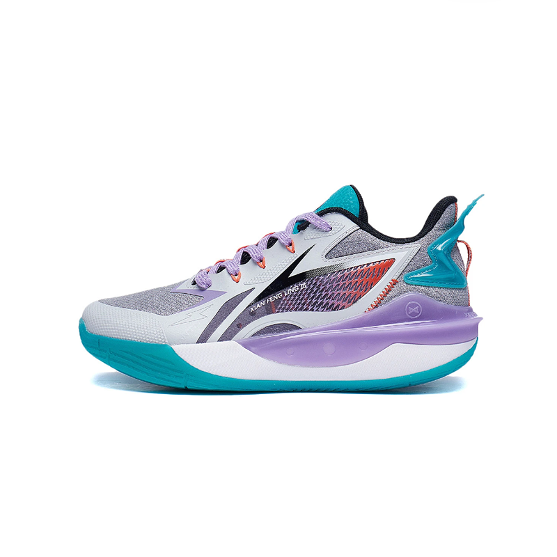 Li-Ning YOUNG Li Ning YOUNG Avant Garde Ling TEAM 3.0 V2 Li Ning Cloud Technology Sports Low top Basketball Shoes Gray Teenagers