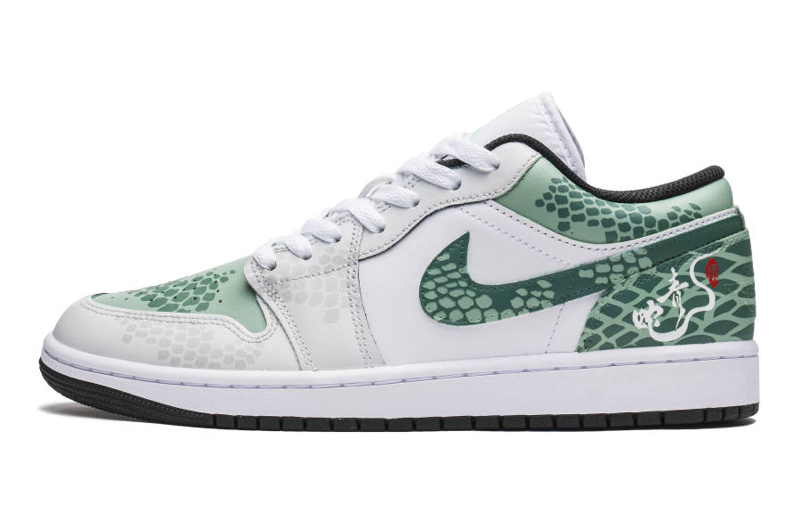 Jordan Jordan Air Jordan 1 Low Cushioning, Wear Resistant Low top Children's Basketball Shoes Turquoise Teenagers