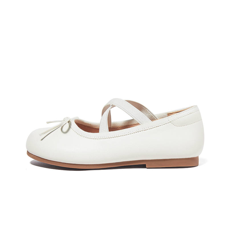 Snoffy Elegant Elegance Crisscross Strap Slip Resistant And Breathable Low top Kids' Leather Shoes Kids'