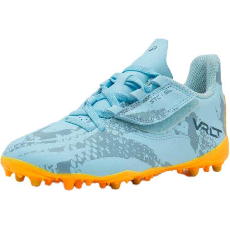 DECATHLON Slip Resistant Abrasion Resistant Low top Kids' Soccer Shoes Blue Green Kids'