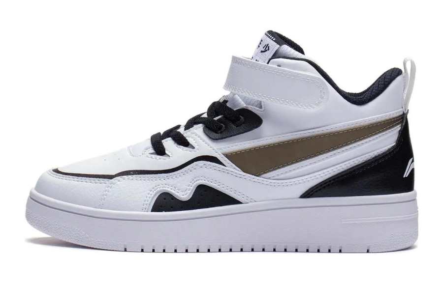 Li-Ning YOUNG Li Ning YOUNG Mid Synthetic Leather Slip Resistant Abrasion Resistant Mid top Kids' Skateboarding Shoes
