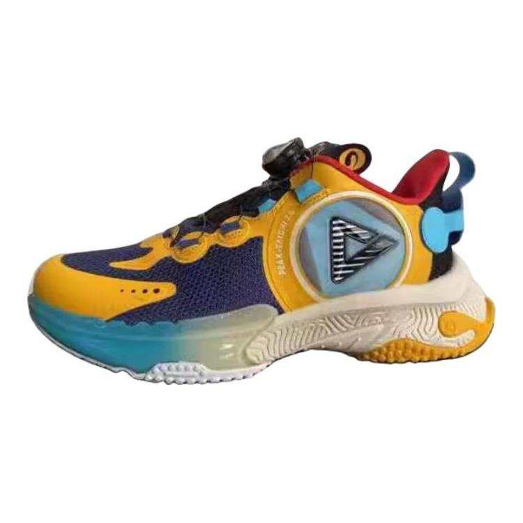 PEAK Slip Resistant Abrasion Resistant Low top Kids' Running Shoes Blue Yellow Kids'
