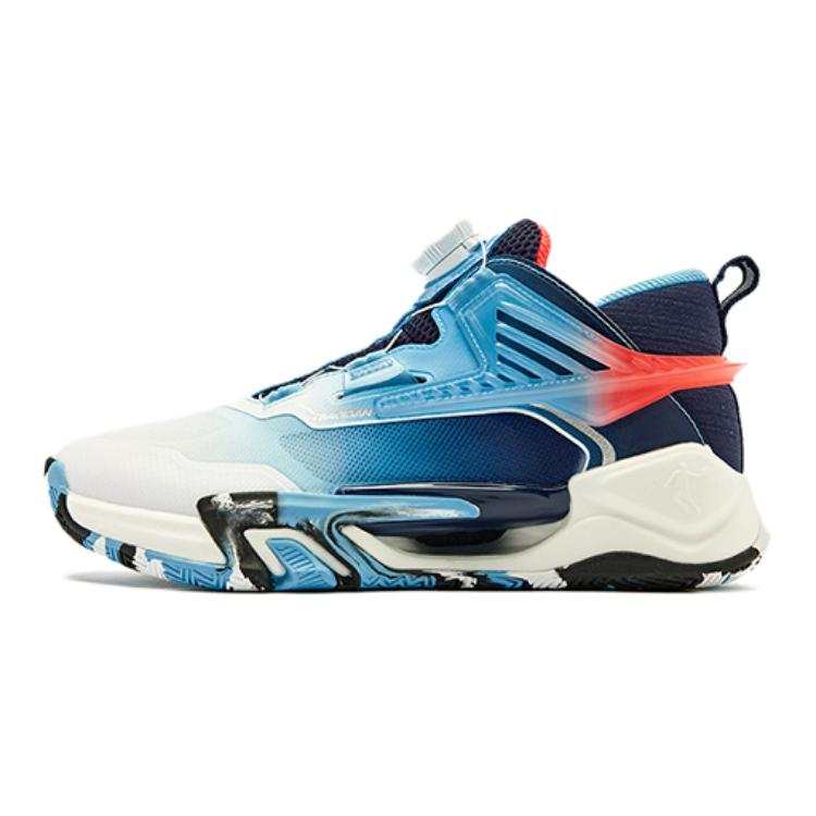 QIAODAN Fabric Low top Basketball Shoes Blue Unisex