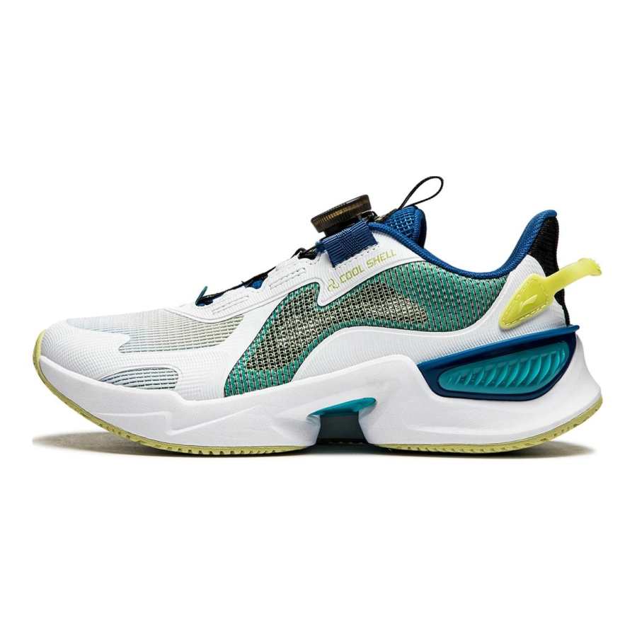 Li-Ning YOUNG Li Ning YOUNG Dragonfly Leap V2 Fabric Low top Casual Shoes White Green Unisex