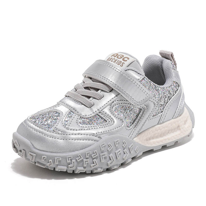 ABC KIDS Fashion Cushioning, Wear Resistant Low top Kids Lifestyle Shoes Silver Gray Kids'