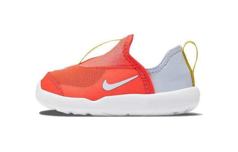 Nike Nike Lil' Swoosh Bright Crimson Low top Sports Casual Shoes Orange Gray Infant And Toddler