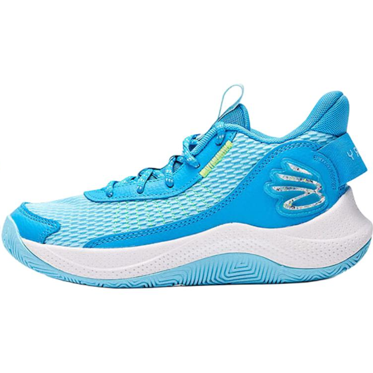 Under Armour Curry 3Z7 Slip Resistant, Abrasion Resistant, Breathable Low top Children's Basketball Shoes Blue
