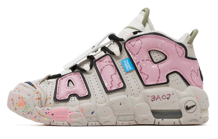 Nike Nike Air More Uptempo Panda Mischief, Forbidden Heartbreak Casual Slip Resistant Abrasion Resistant Mid top