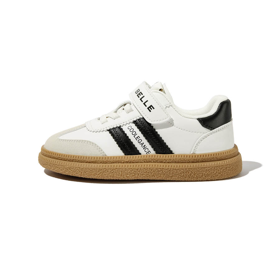 BELLE Synthetic Leather Low top Kids Lifestyle Shoes Beige Black Kids'