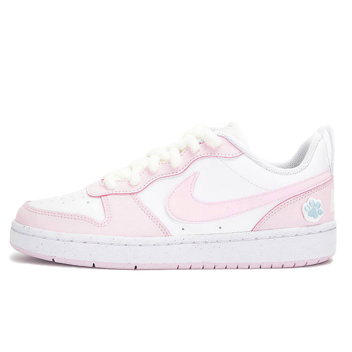 Nike Nike Court Borough Low Synthetic Leather Slip Resistant, Abrasion Resistant, Lightweight Cushioning Low top