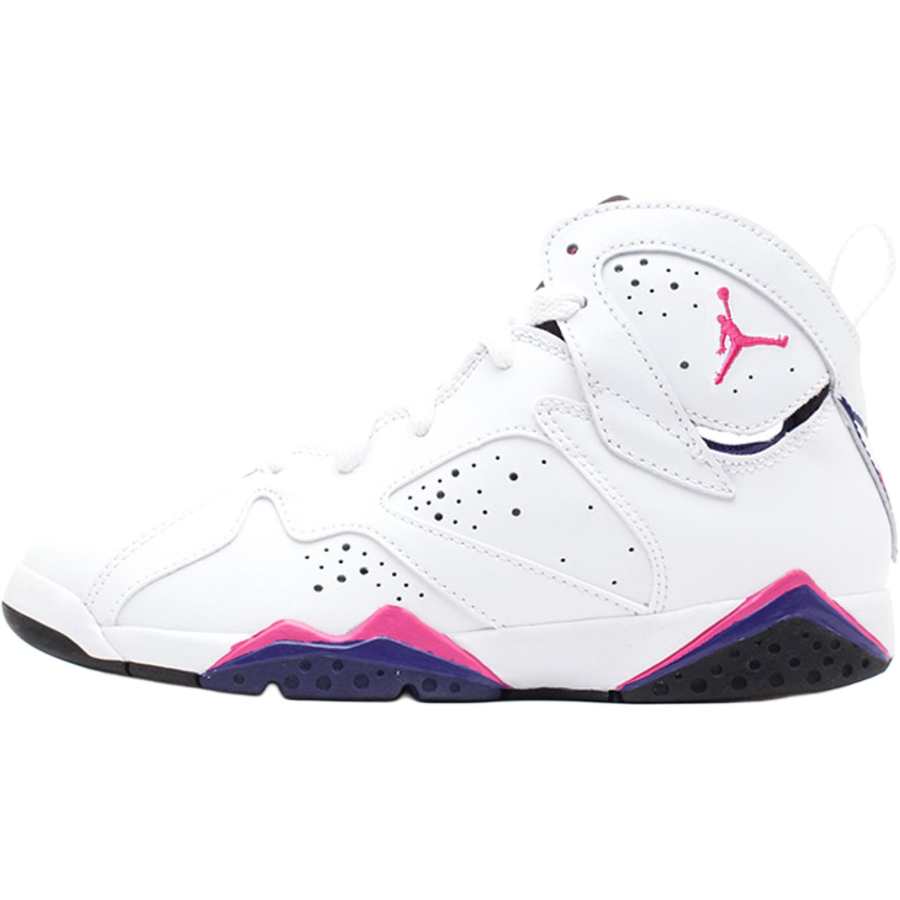 Jordan Jordan Air Jordan 7 Mid top Children's Basketball Shoes White Children Aged 3 7 Years Old