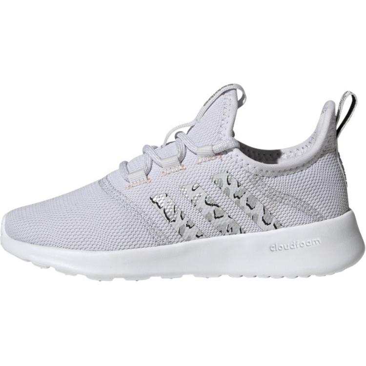 Adidas Adidas Cloudfoam Pure 2.0 Mesh Slip Resistant Abrasion Resistant Low top Kids' Running Shoes Gray White Teenagers