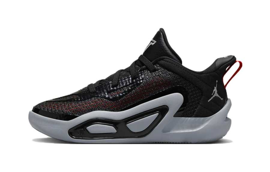 Jordan Jordan Tatum 1 Slip Resistant Abrasion Resistant Low top Children's Basketball Shoes Black Gray