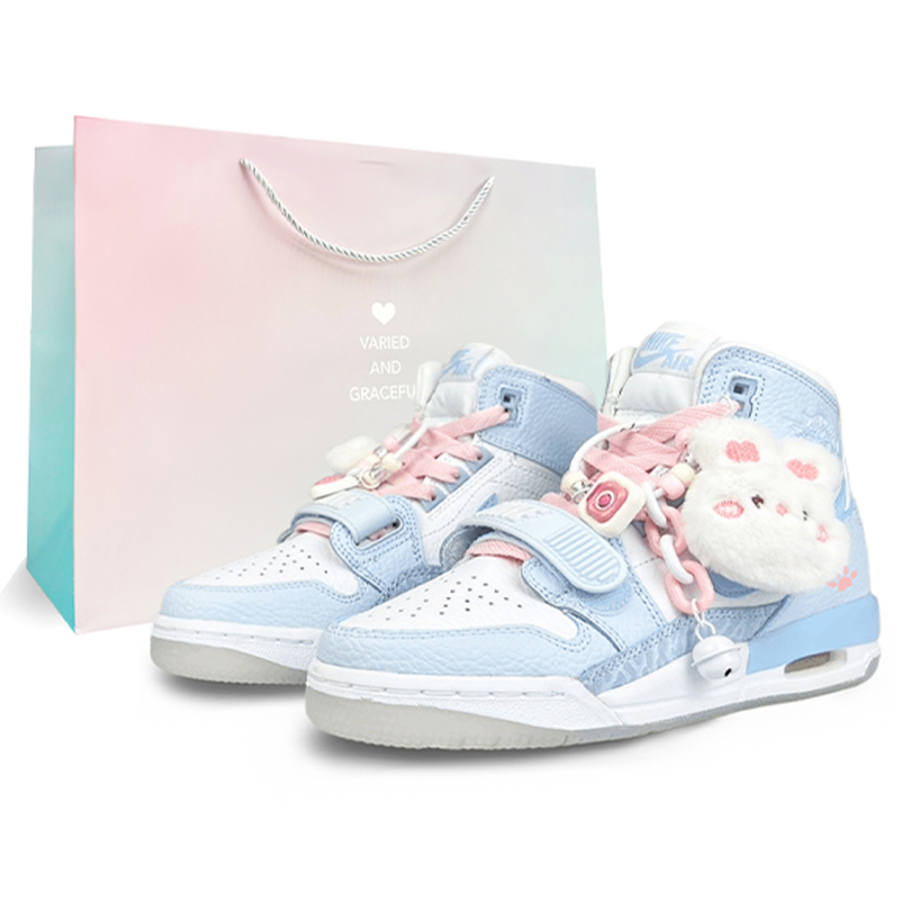 Jordan Jordan Legacy 312 Abrasion Resistant Abrasion Resistant Mid top Children's Basketball Shoes Carolina Blue Teenagers